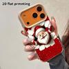 Phone Case: 2D flat lambskin suitable for iPhone 18 17 16 15 14 13 Pro film protective case,red background, Christmas and Halloween gift