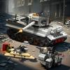 358pcs Military Series Tiger Tank Tracked Combat Vehicle Assembly Building Blocks Children's Toys