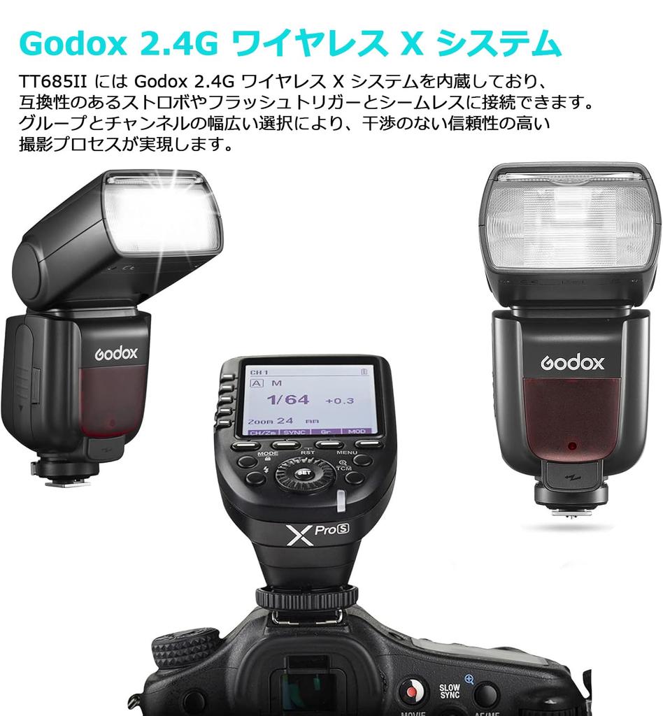Вспышка для камеры GODOX TT685CII Strobe TTL HSS с беспроводным управлением, вспышка Speedlight, совместимая с камерой Canon EOS TT685II-C 1/8000 с 2.4G