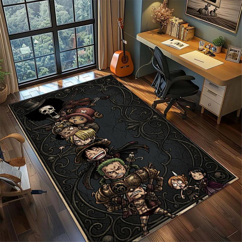 Floor Mat Large Area "ONE PIECE" Non Slip Washable Rug Carpet Gamer Room Home Decor kwq51