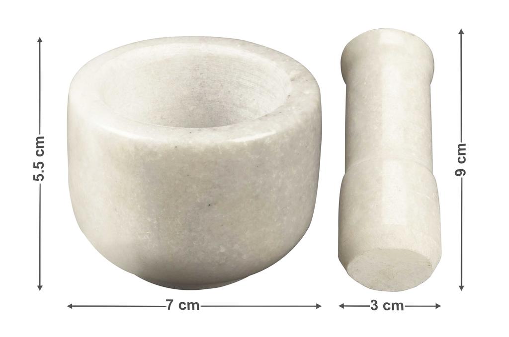 IBA Indianbeautifulart Набор из белой мраморной каменной ступки и пестика, натуральный полированный камень, дробилка для таблеток, мельница для специй, чаша для трав, песто