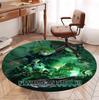 Final Fantasy Pattern Round Rug, Indoor/Outdoor Mat, for Picnic, Gameroom, Bedroom, Office, Living Room, Home Decor Carpet, Birthday Gift