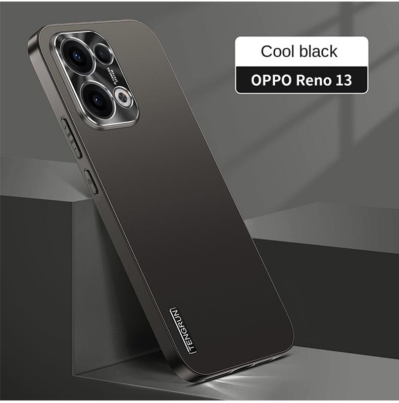 Для OPPO Reno 13 13 Pro Чехол для телефона с матовой металлической краской 'Streamer', противоударный, защита от отпечатков пальцев, с вырезами