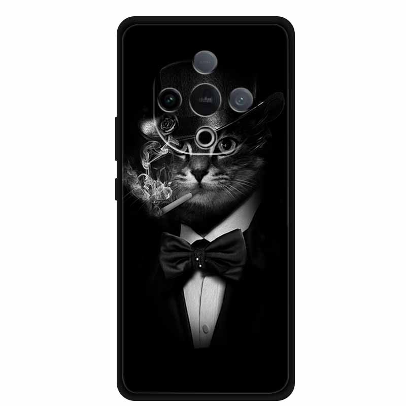 For Vivo Y300 Case 6.77” Wolf Lion Tiger Cat Capa Silicone TPU Soft Back Cover Black Cases For Vivo Y300C Case Shockproof Shell