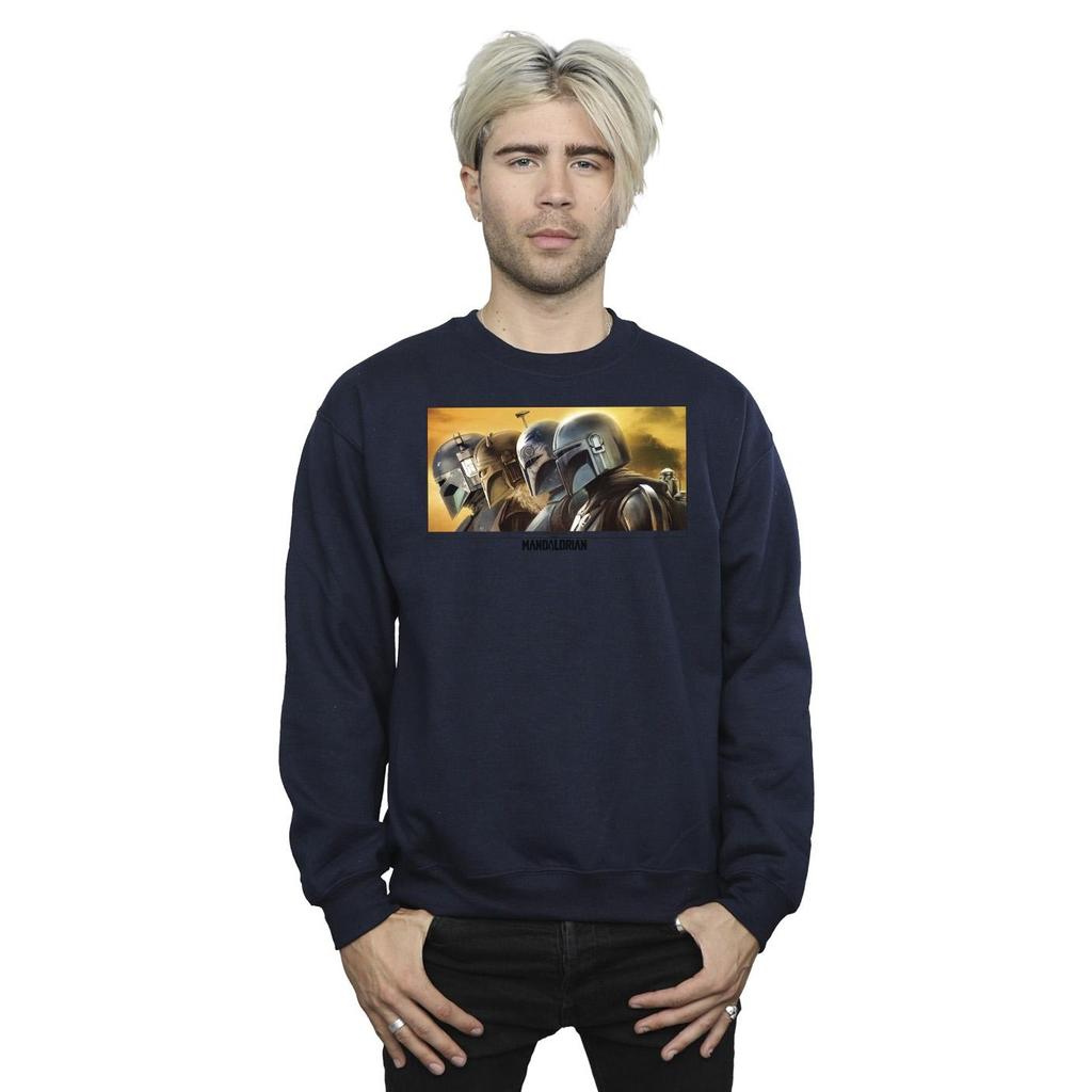 Star Wars Mens The Mandalorian Painted Group Sweatshirt