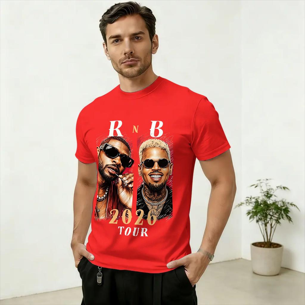 Raymond Brown RB Tour 2026 Concert T Shirt for Unisex Cotton Vintage TShirt Round Neck Tee Shirt Short Sleeve Clothes Unique