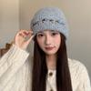 Милая щенячья шерстяная шапка Осень и зима Уличная 通勤 Универсальная теплая шапка-пуловер Корейская милая шапка, показывающая маленькое лицо