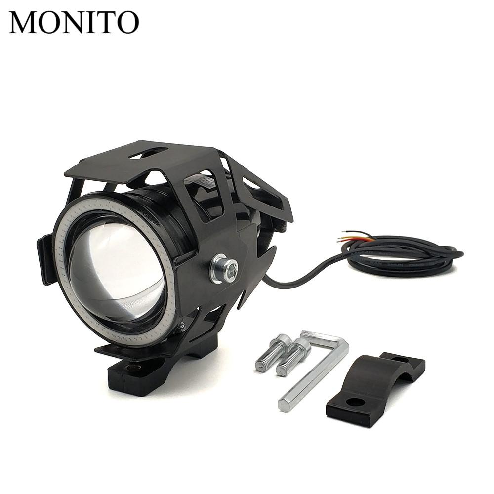 125 Вт U7 светодиодный мотоциклетный фонарь «ангельские глазки» противотуманный фонарь для Honda CB190R 300 CB400 SF CBR650 R GROM