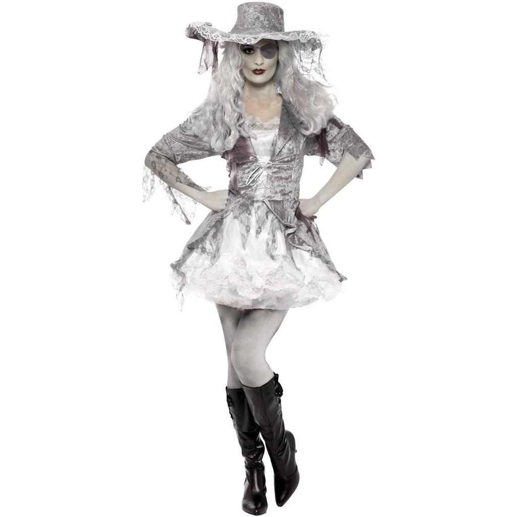 Smiffys Womens/Ladies Deluxe Ship Pirate Treasure Ghost Costume Set