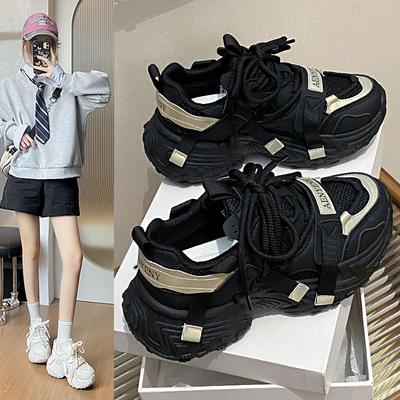 Осень новые корейская версия дышащие кроссовки для папы женские ins студенческие повседневные туфли платформа беговые женские туфли