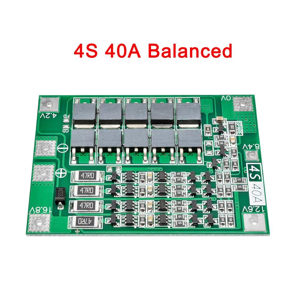 3S/4S BMS Balance 20A 30A 40A 60A 12V/24V Li-ion Lithium Battery Charger Protection Board 18650 BMS Equalizer Enhance/Balance