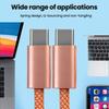 Быстрозарядный кабель 60 Вт Type C — Type C для IPhone 17 Pro Max Air Оранжевый Кабель для передачи данных для IPhone 15 16 17 Samsung USB-C