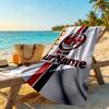 Ac Milan Customize Text Beach Towel Soft Durable Quick-Dry Perfect for Traveling Yoga Camping and Swimming