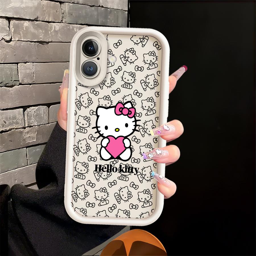 Чехол для Apple iPhone 17 Pro Max 16e 16 15 11 13 Mini XR Air XS 12 14 Plus Чехол для телефона Sanrio Мультфильм Hello Kitty