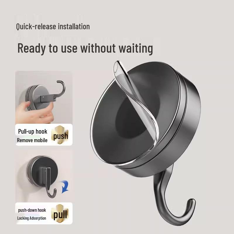 Vacuum Adhesive Hook - No-Drill, Strong Suction, No-Trace, for Kitchen, Bathroom, or Door