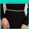 Fine Double Rhinestone Circle Shape Waist Chain Dress Waist Decoration Cinching