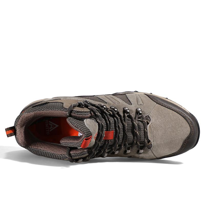 Зимние водонепроницаемые мужские ботинки на платформе, кожаные защитные рабочие мужские спортивные туфли, брендовые дизайнерские резиновые походные ботильоны на шнуровке, мужские