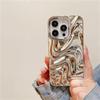 Роскошный серебряный чехол с 3D-волновым узором для iPhone 14 13 11 12 15 Pro Max, цвет конфет, краткий, мягкий, противоударный, задняя крышка