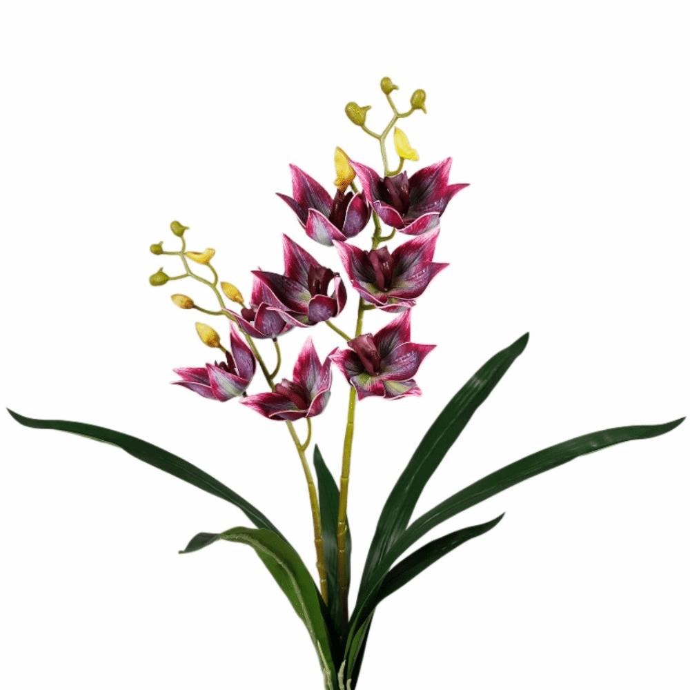 Magpie Orchid Fake Cymbidium Flowers Artificial Cymbidium Faux Flowers Wedding Decor