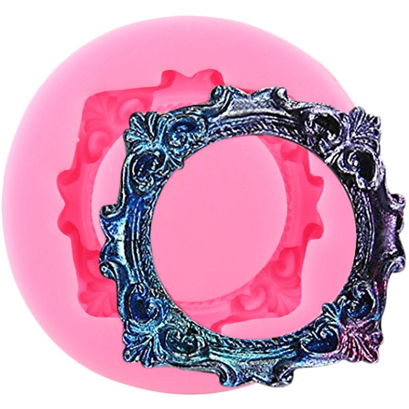 DIY зеркальная рамка, инструменты для украшения торта из помадки, шоколадный торт, силиконовые формы, кухонные формы для выпечки