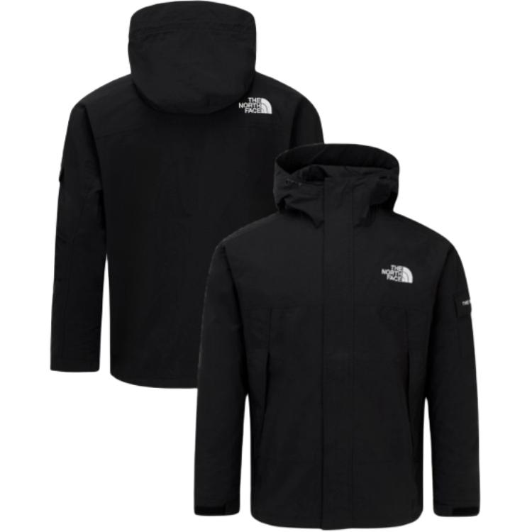 The North Face Куртка-толстовка на молнии с длинным рукавом и капюшоном, свободная, унисекс, черная NJ3BR00A