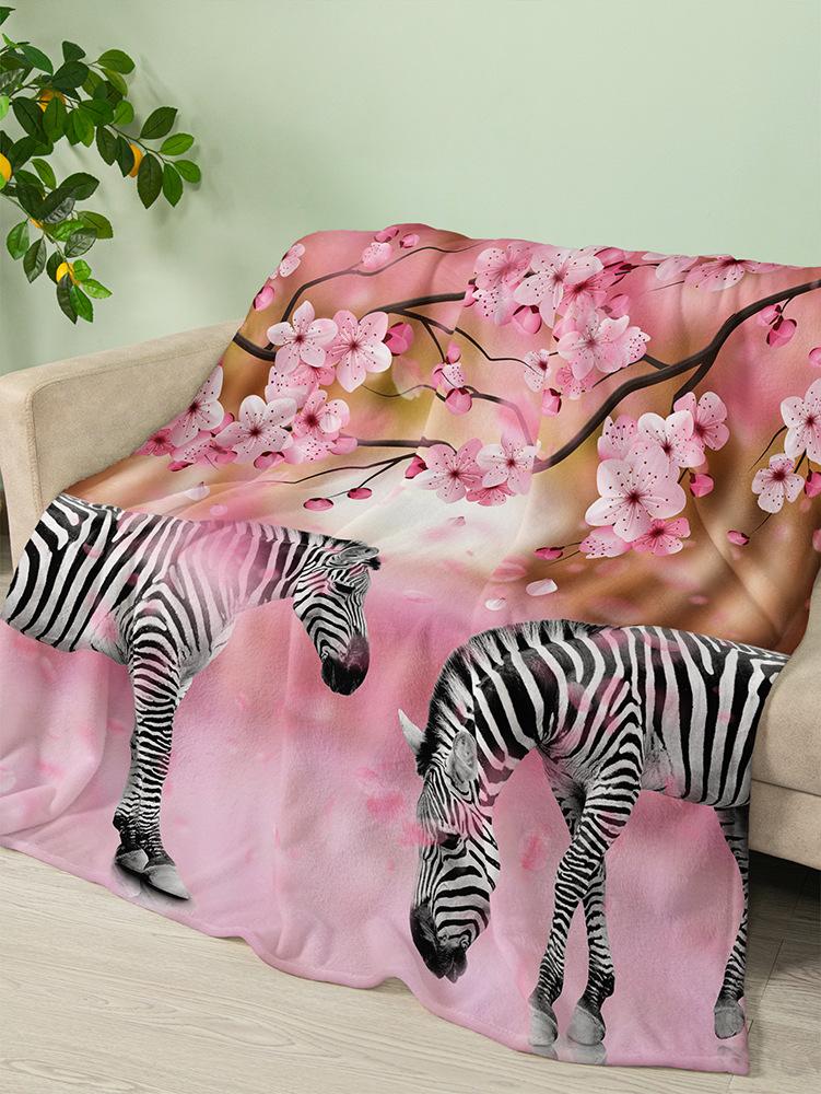 Flannel Pastoral Animal Horse Blanket Crystal Fleece Blanket Spring And Autumn