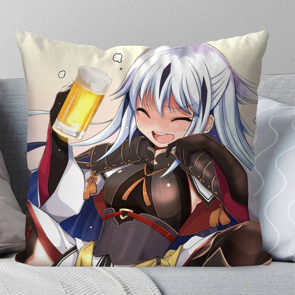 Nagao Kagetora Animated Game Fate Grand Order Pillow Case Fashion Square Pillowcase Bedroom Sofa Room Ins Decoration Leisure
