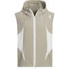 Future Style Woven Vest With Hood And Zipper Design Loose Fit Sleeveless Vest Men Vests Pebble-Silver Light-Gray JL9961