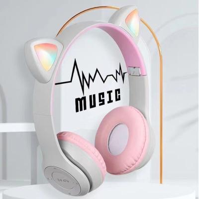 Гарнитура Милые кошачьи ушки Bluetooth Гарнитура Светящаяся складная беспроводная гарнитура