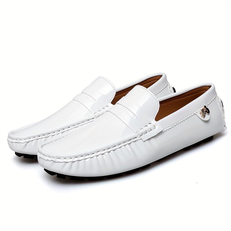 Мужские лоферы. Шикарные женские лоферы из лакированной кожи. Легкость надевания, прочная резиновая подошва, универсальные туфли на плоской подошве для повседневного комфорта.