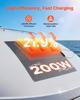 Гибкая солнечная панель, 200 Вт, полугибкая, изгибаемая, монокристаллическая, КПД 21,9%, Mono, для автономной зарядки, с выходом MC4, водонепроницаемость IP67