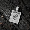 American CASH MONEY Dollar Sign Square Plate Dripping Oil Letter Necklace Pendant Cuban Chain