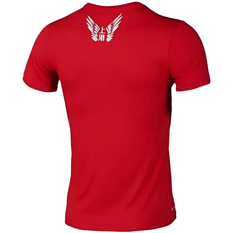 Nike T Shirts Men's Red Crew Neck Moderate Straight Fit AR2810-611