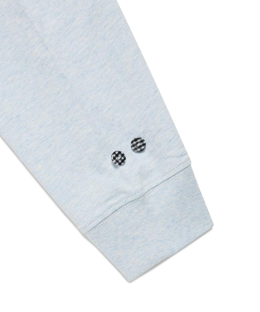 CAVISH Twin Star Check Applique Ls Tee Blue(Cv2Gsut555A)