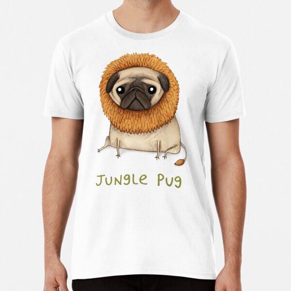 Премиальная футболка Jungle Pug от S до 5XL Сделано в Австралии/США Футболка
