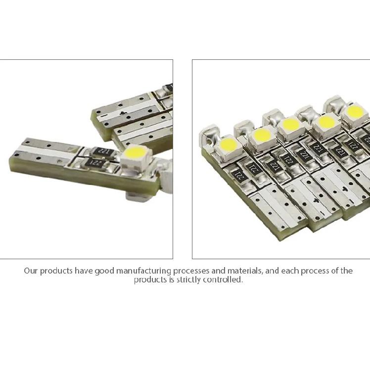 Mcdrlled 10PCS T5 LED Blubs Instrument Lights 0.2W Led Canbus White Red Yollow 3528 SMD Auto Lamp Dashboard Light 12V 24V