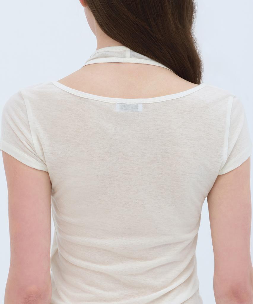 MUSINSA STANDARD WOMAN Women'S Wool Tencel Halter Layered T-Shirt [Ivory]