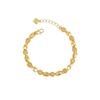 Hip Hop 24k Plating Gold Bracelet Gilded Buddha Bead Hollow Glossy Exquisite Bracelet for Women's Wedding Gifts