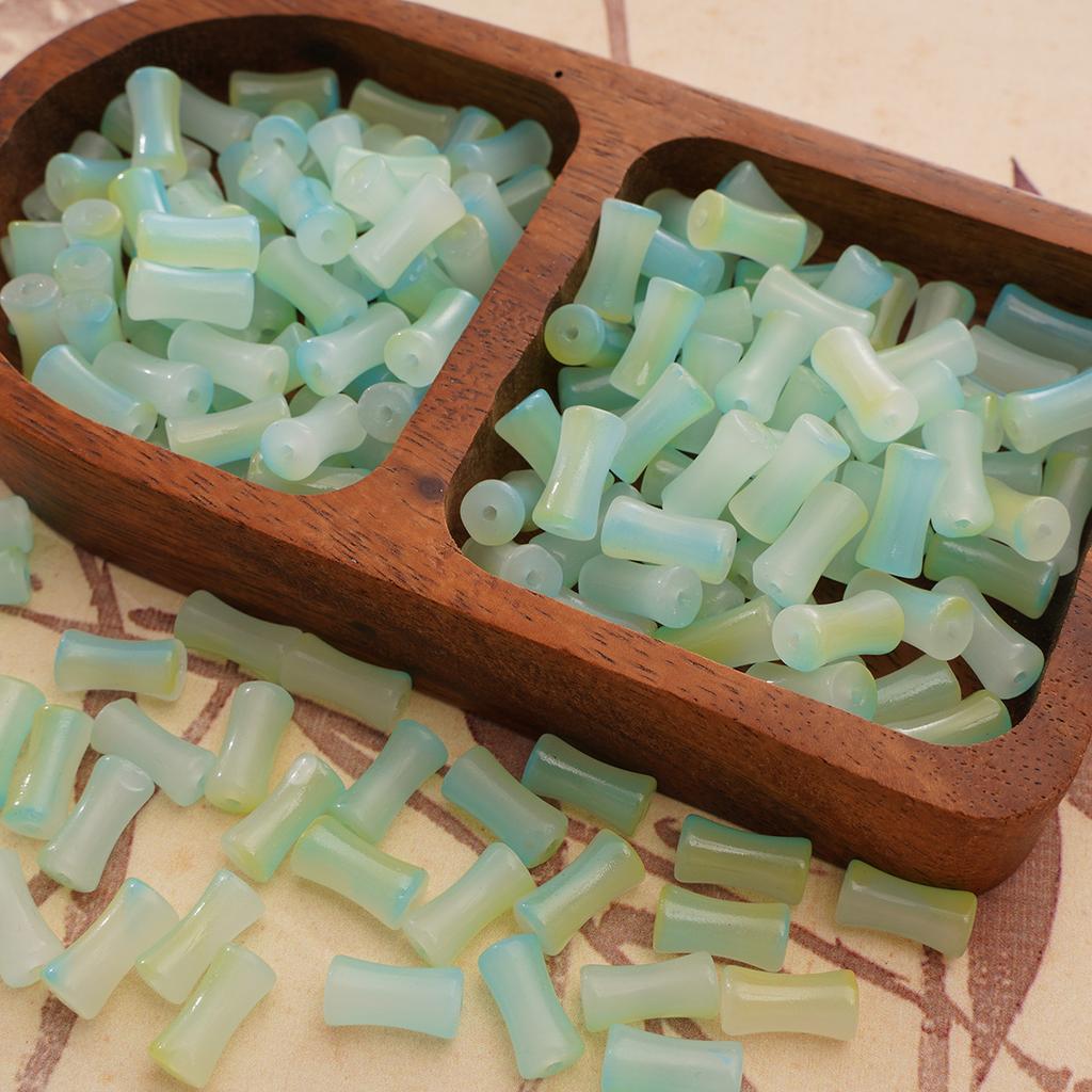 Стеклянные ореолы для окрашивания Бамбуковые бусины Бусины в старинном стиле Бусины ручной работы Аксессуары для бисера Глазурь Имитация нефрита Бусины Материалы