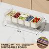 Divided Serving Tray with Lid Food Storage Container Snack Box 5 Compartment Snack Container Kitchen Fruit Storage Container New