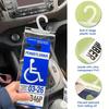 2Pcs Disabled Parking Label Storage Bags Clear PVC Durable Waterproof Storage Pouches Vehicle Accessories