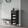 VidaXL Shoe Rack Black 40x36x105 Cm Engineered Wood 819781