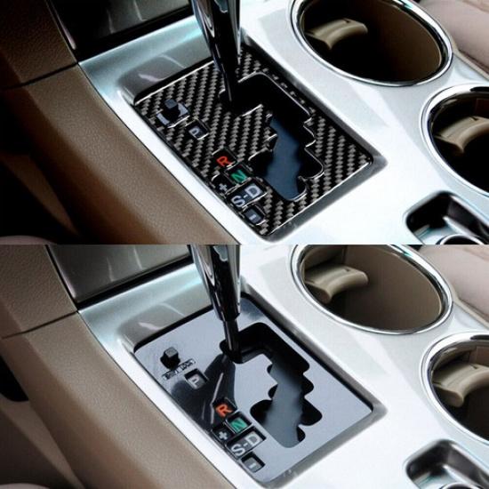 Fit For Highlander 2008-13 Carbon Fiber Center Console Gear Shift Panel Cover