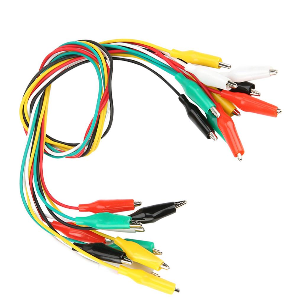 10pcs 50cm Crocodile Clip Number 35mm Double Ended Crocodile Clips Cable