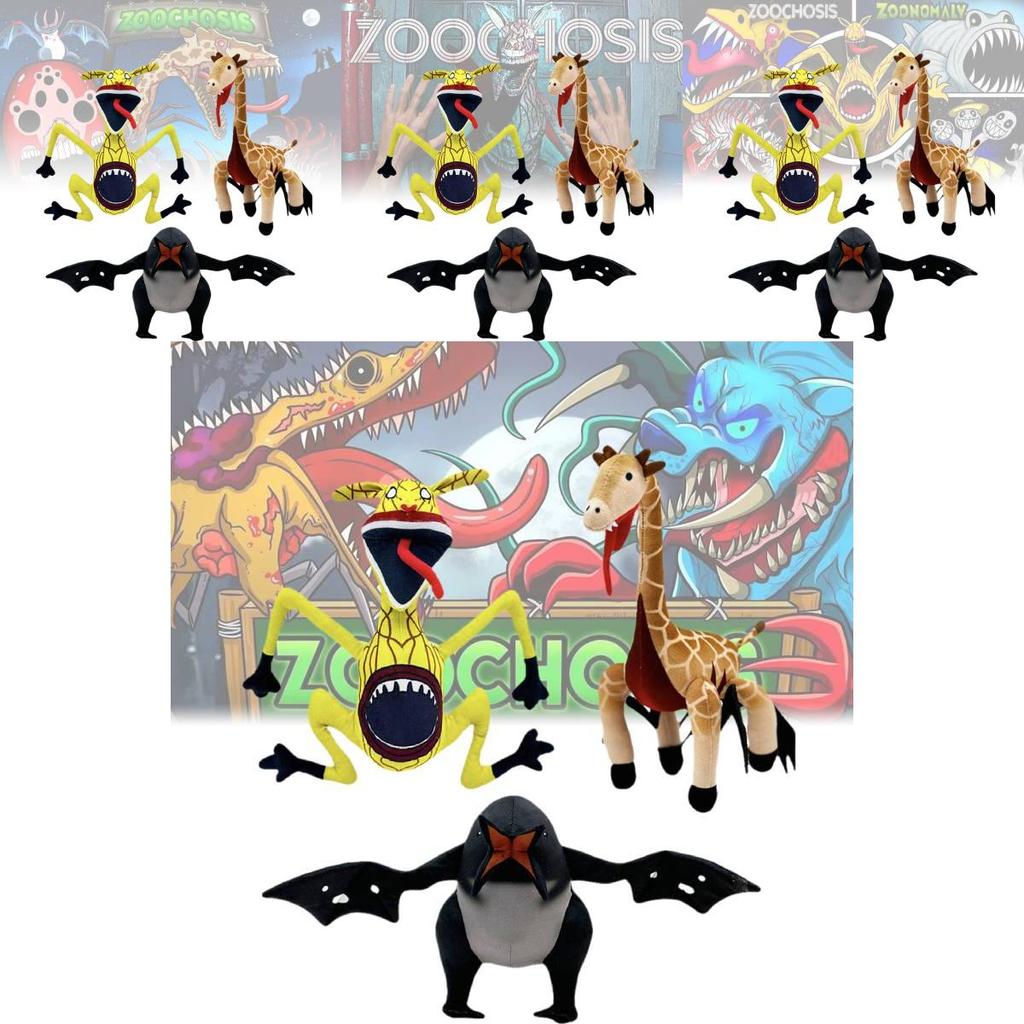 Очаровательные плюшевые куклы-животные Zoochosis с уникальным дизайном из мягкого короткого плюша