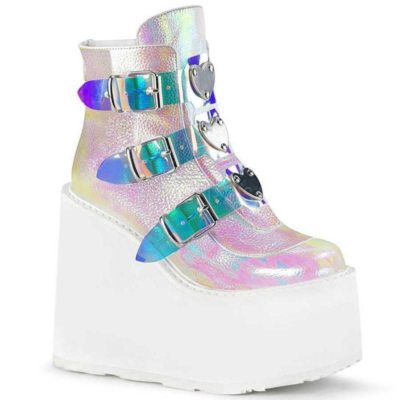 Fashion 2024 Luxury Brand Winter Buckle Ankel Boots Women Gothic Punk Female Platform Boots Wedges High Heels Pu Women Boots Botas Mujer