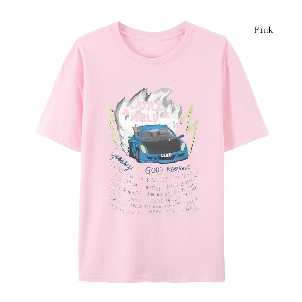 Мужская и женская футболка из 100% хлопка, рэперская футболка Juice Wrld, футболка городской моды, популярная хип-хоп футболка