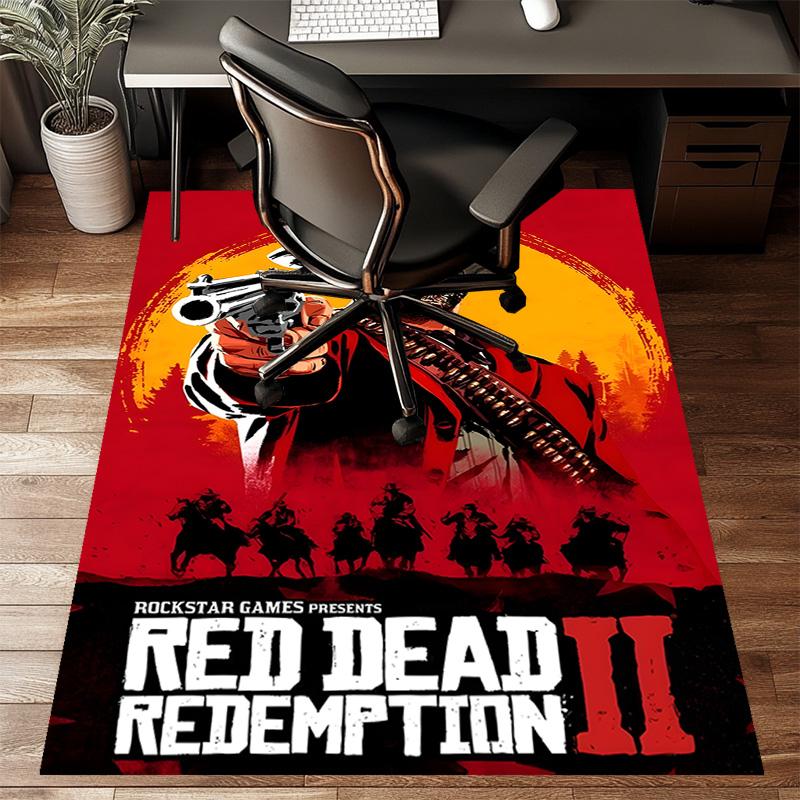 Red Dead Redemption Printed Area Rug Carpet for Bedroom Living Room Home Decor Rugs Mat Non Slip Mat Rug for Bedside