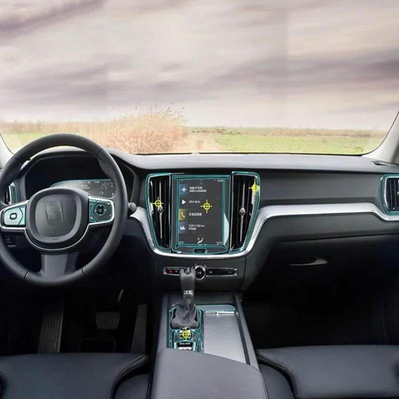 Для Volvo S60 - Аксессуары интерьер Тонкая прозрачная TPU пленка Защитная пленка Антицарапающая наклейка