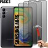 Tempered Glass Screen Protector - Booling - for Samsung Galaxy A04s - Anti-spy - 3 Pieces - Black